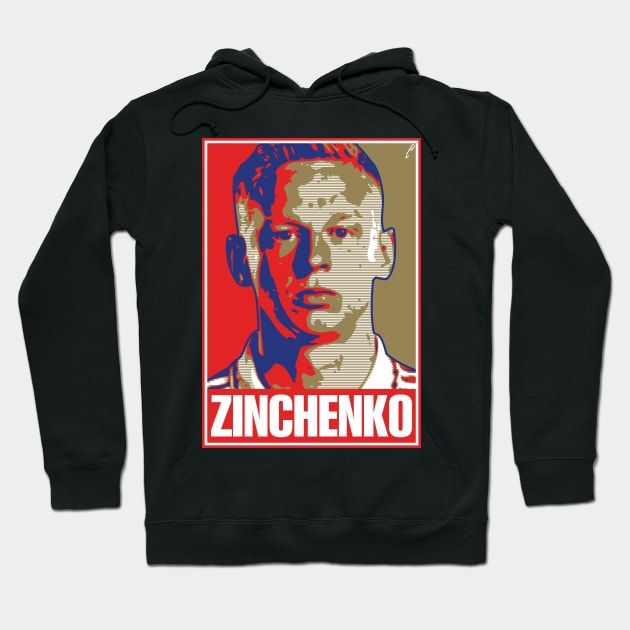 Zinchenko - RED Hoodie by DAFTFISH